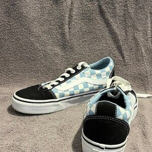 Share Women's Vans Ward Tennis Shoes Size 6. Black, Blue & White Checkboard. Pre